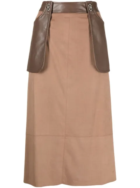 Low Classic falda con panel en contraste