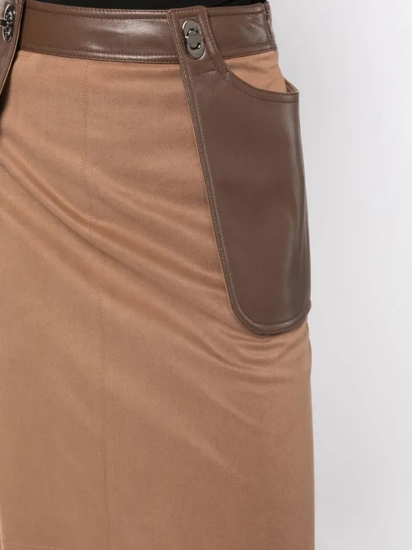 Jupe Femme Ligne A Marron (beige) DownEast - Taille XS - Occasion Très Bon état