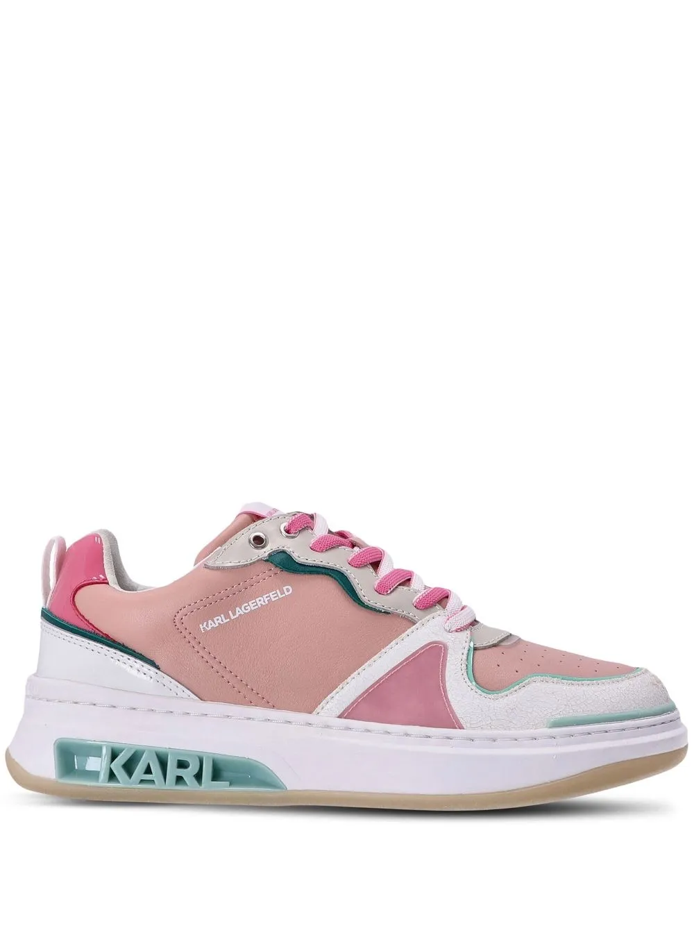 

Karl Lagerfeld logo-detail lace-up sneakers - Pink