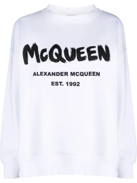 Alexander McQueen sudadera con logo estampado