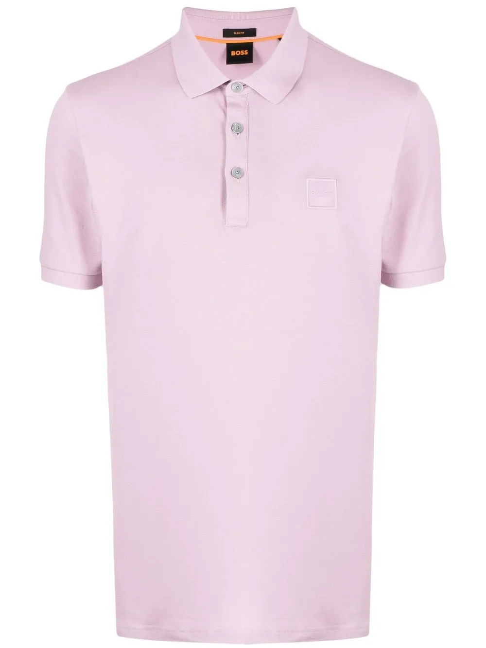 

BOSS logo-patch cotton polo shirt - Purple