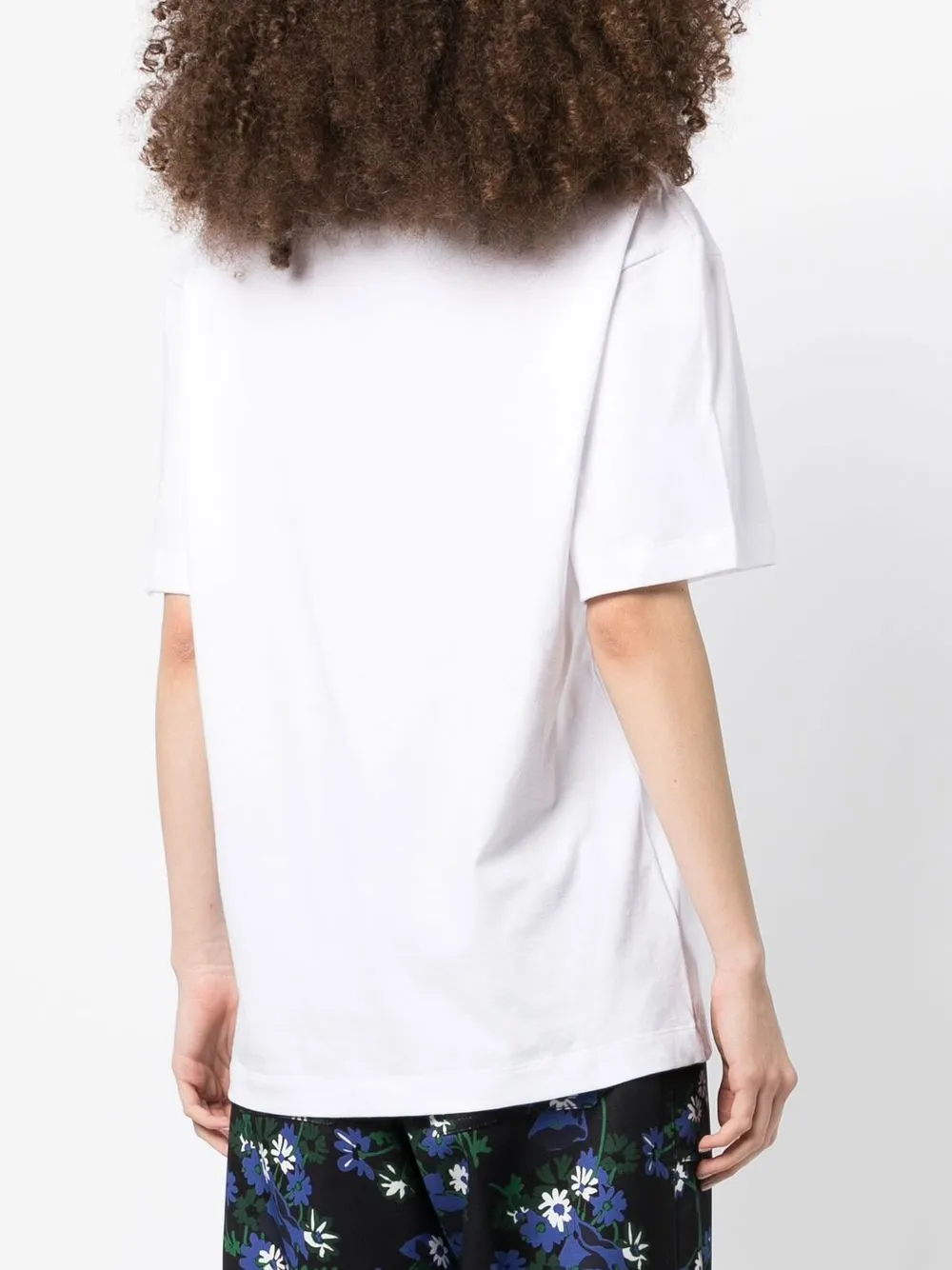 Plan C Graphic Print Cotton T-shirt In White