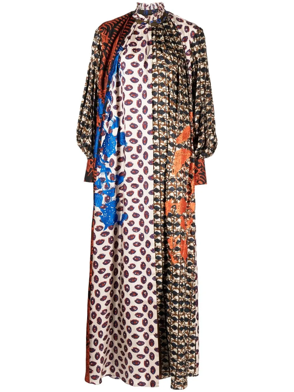 

Biyan patchwork-print maxi dress - Red