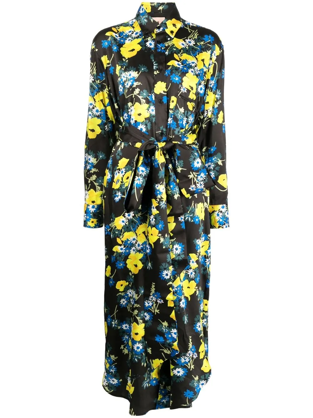 

Plan C all-over floral-print maxi dress - Black