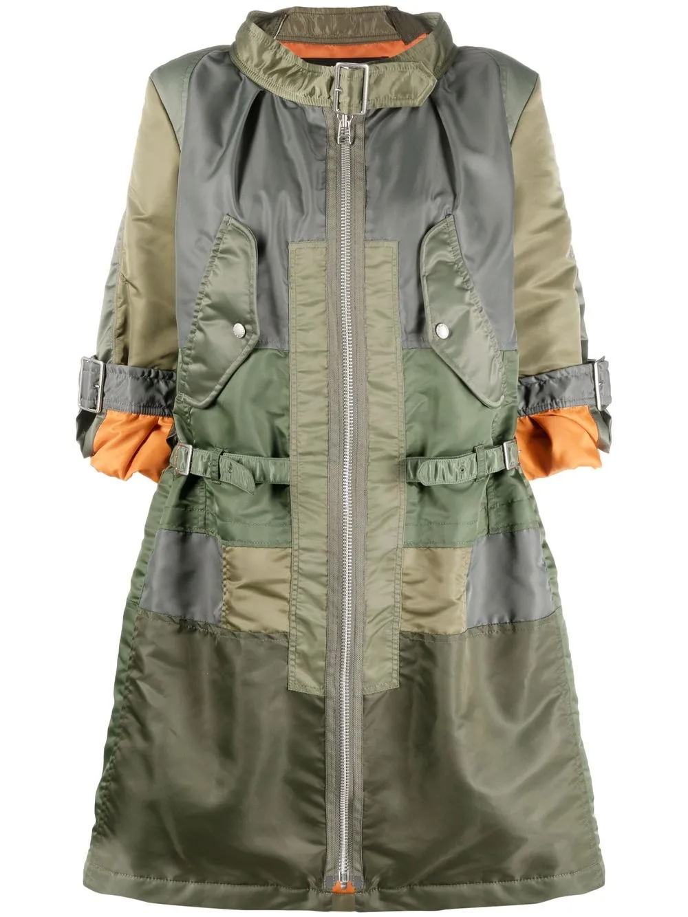 

Junya Watanabe buckled-fastened oversize coat - Green
