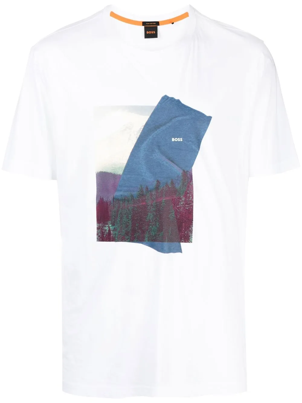 

BOSS graphic-print short-sleeve T-shirt - White