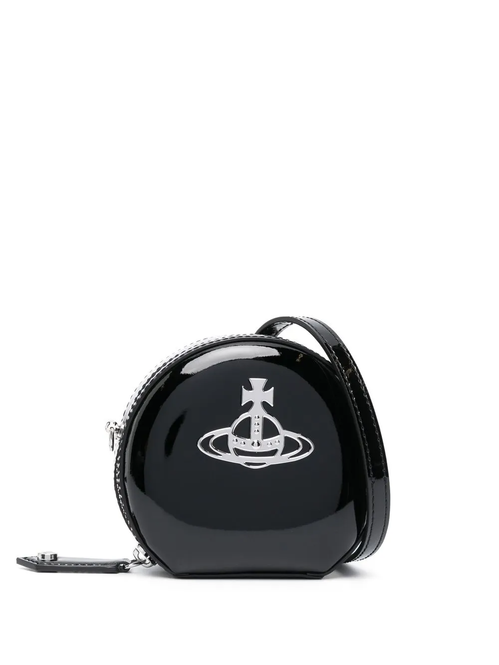 

Vivienne Westwood Orb-plaque leather satchel bag - Black