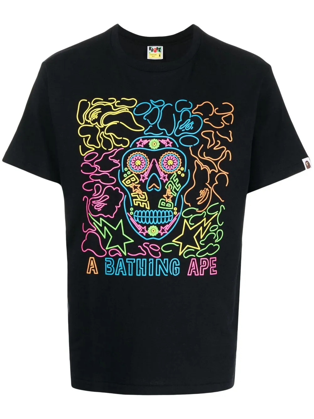 

A BATHING APE® graphic-print cotton T-shirt - Black