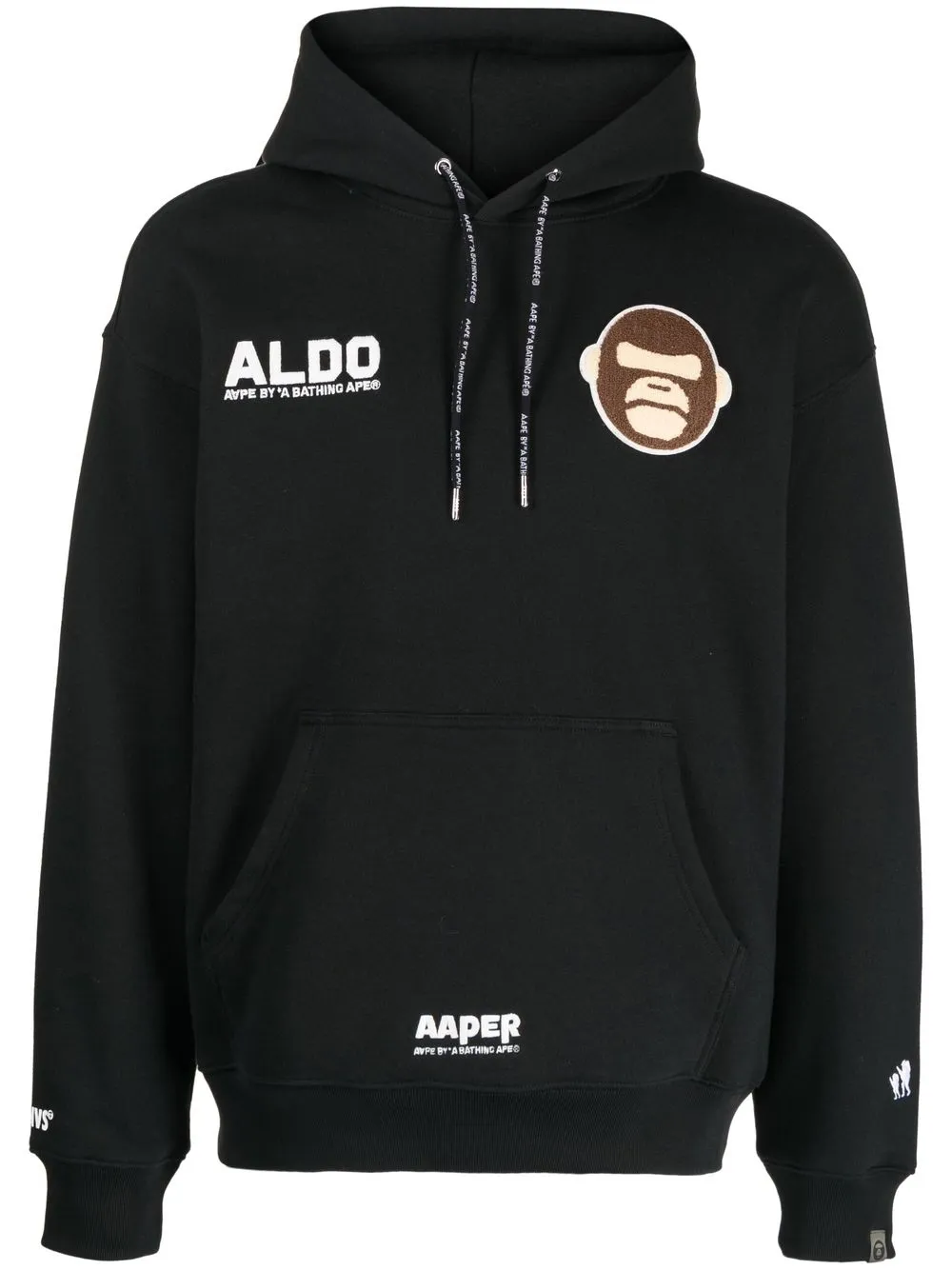 

AAPE BY *A BATHING APE® hoodie con logo estampado - Negro