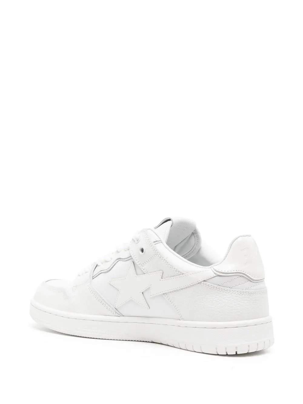 A Bathing Ape Star-patch Lace-up Sneakers In White