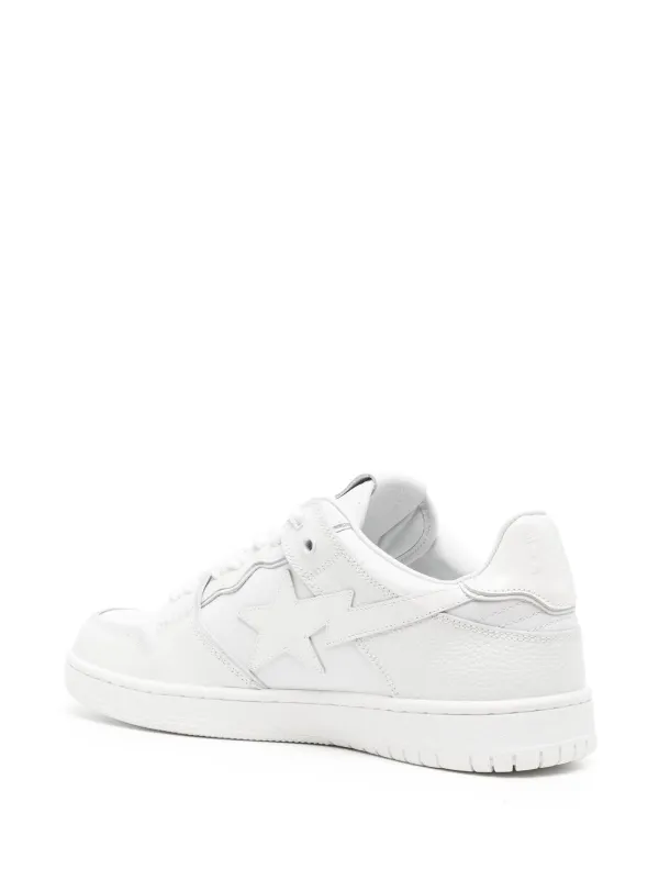 A BATHING APE® star-patch lace-up Sneakers | White | FARFETCH