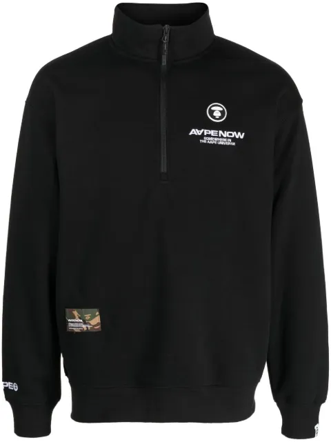 AAPE BY *A BATHING APE logo-patch zipped jumper Men