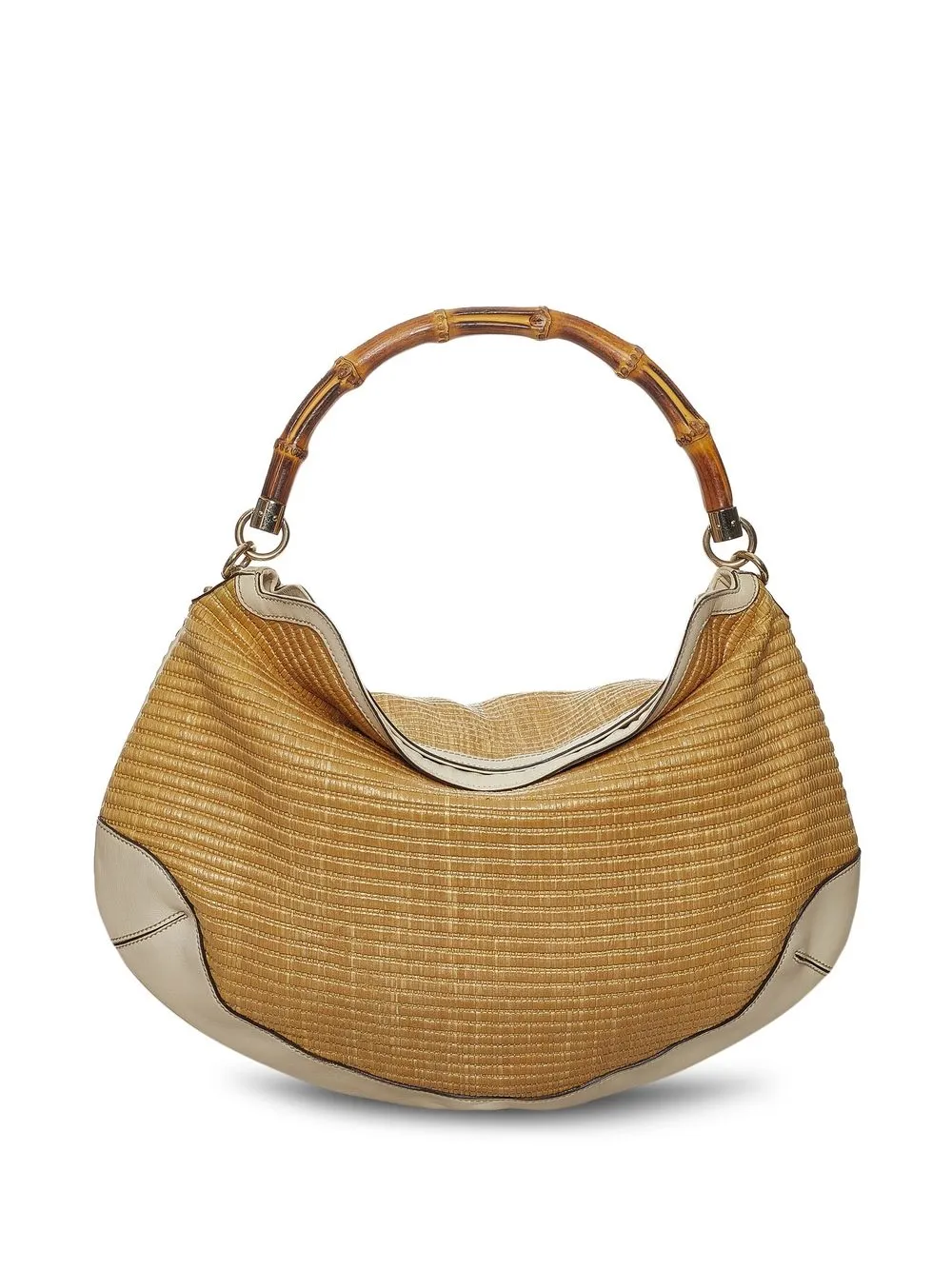 

Gucci Pre-Owned Peggy Bamboo raffia shoulder bag - Brown