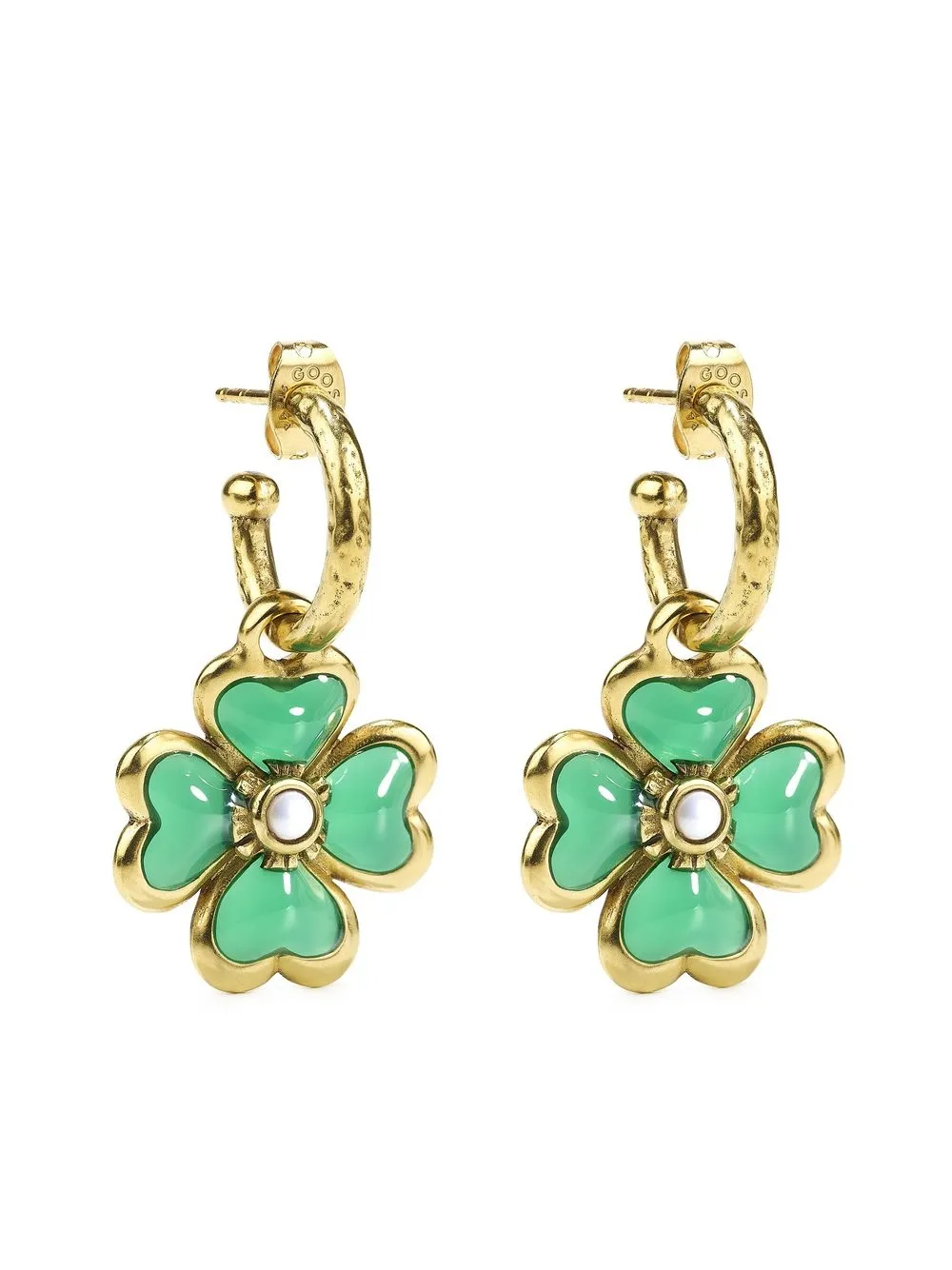 

Goossens Talisman four-leaf clover earring - Green