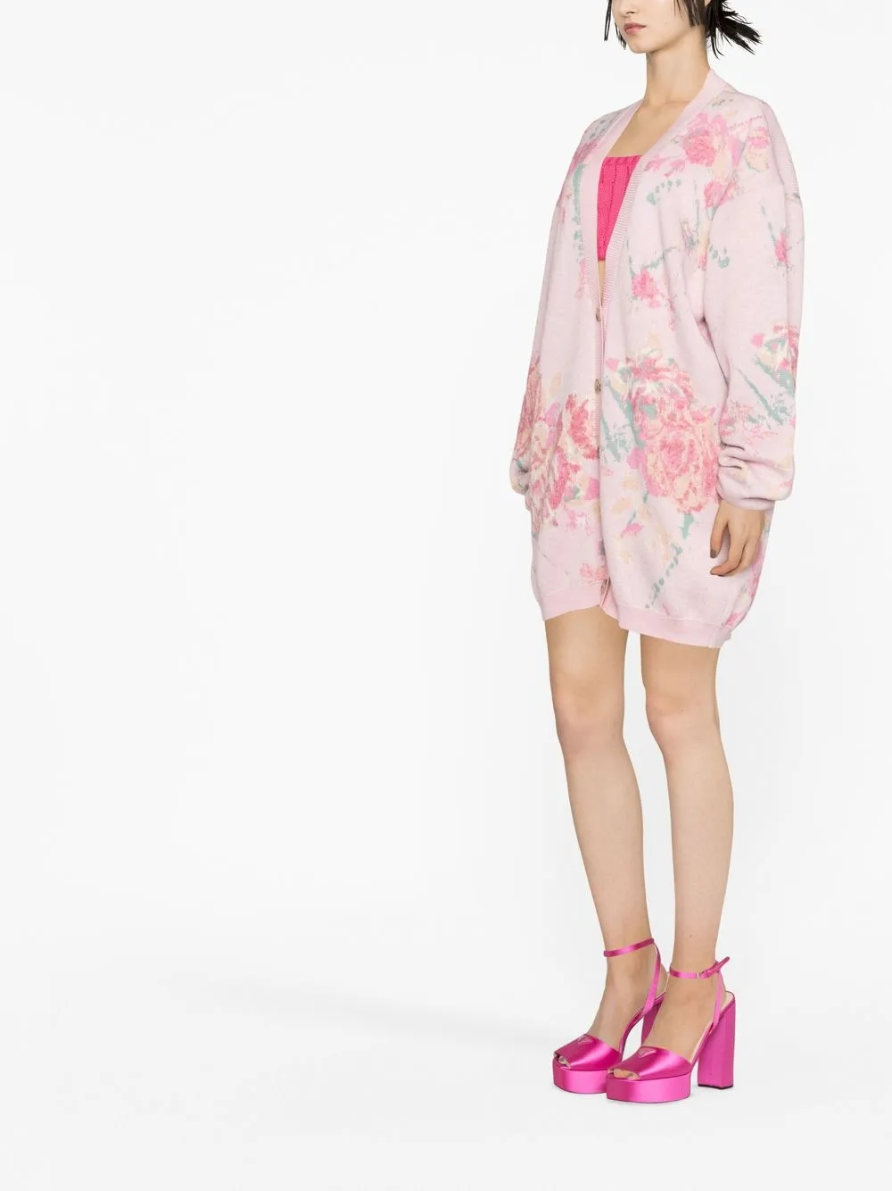 Magda Butrym roseembroidered Cardigan Farfetch