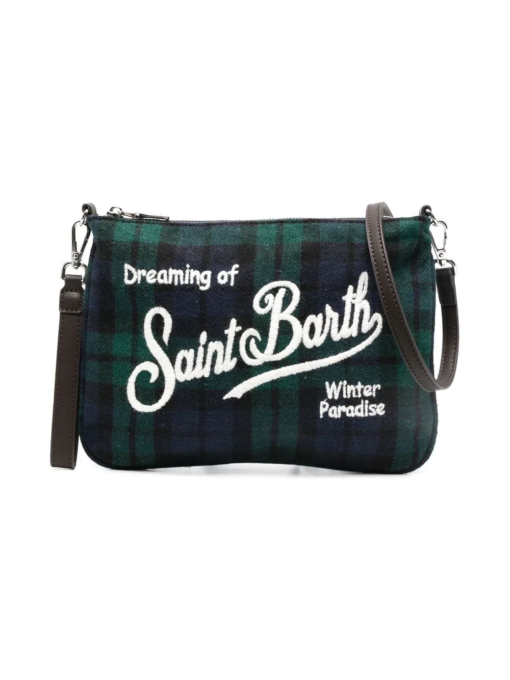 

MC2 Saint Barth Kids bolsa de hombro con logo bordado - Azul