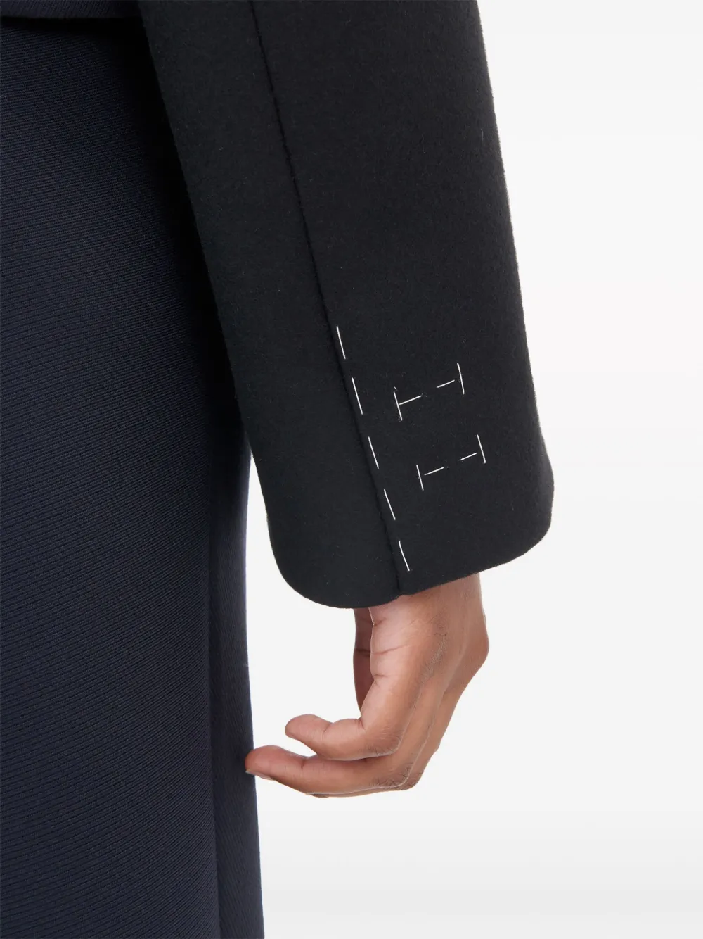 Affordable Maison Margiela Spliced double-breasted wool blazer Women