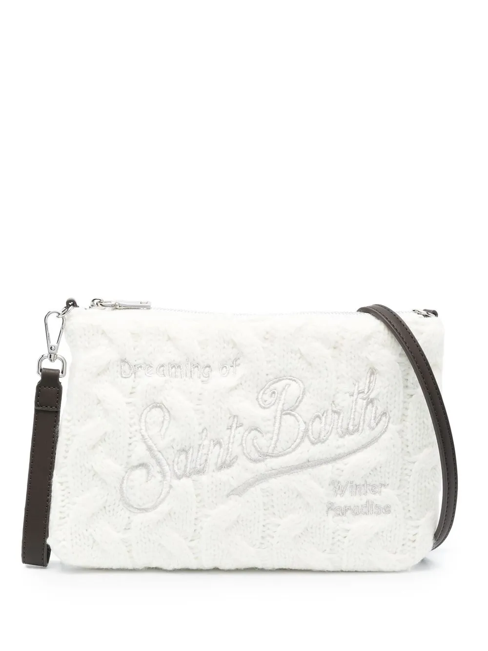 

MC2 Saint Barth cable-knit clutch bag - White