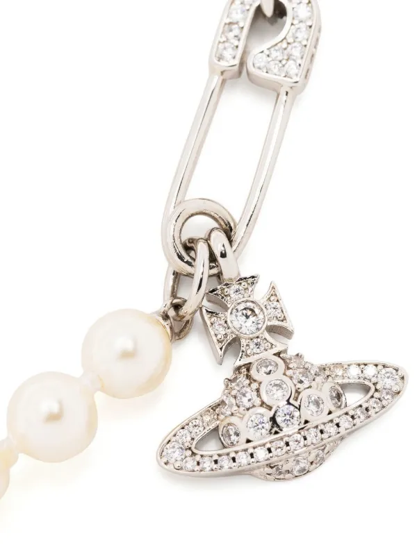 【送料&関税込】Vivienne Westwood Bracciale orb Vivienne Westwood Orb-detail Bead Bracelet | Neutrals | FARFETCH