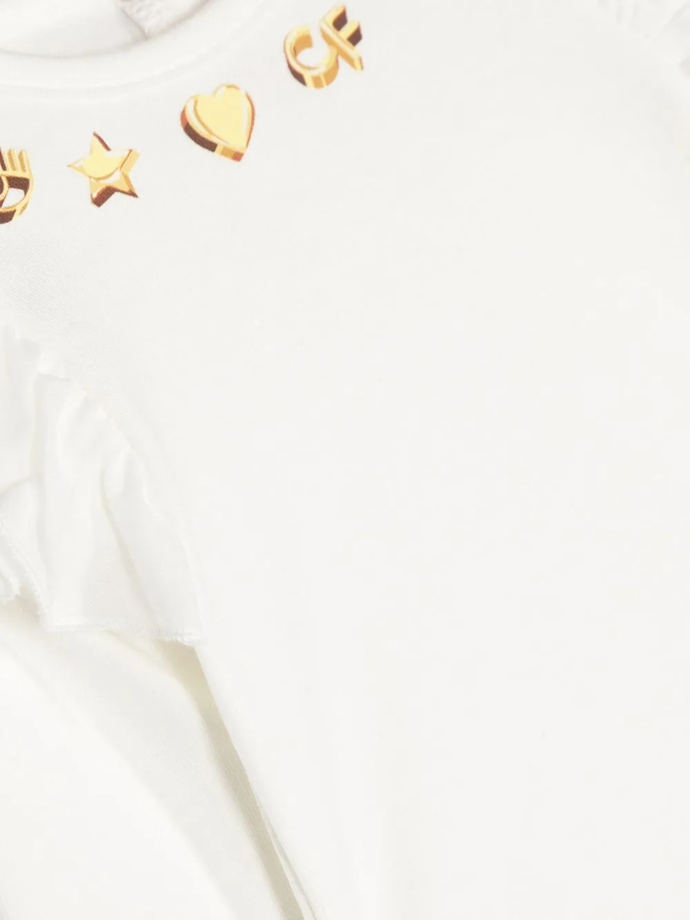 Chiara Ferragni Eyelike-print Skirt Set In White