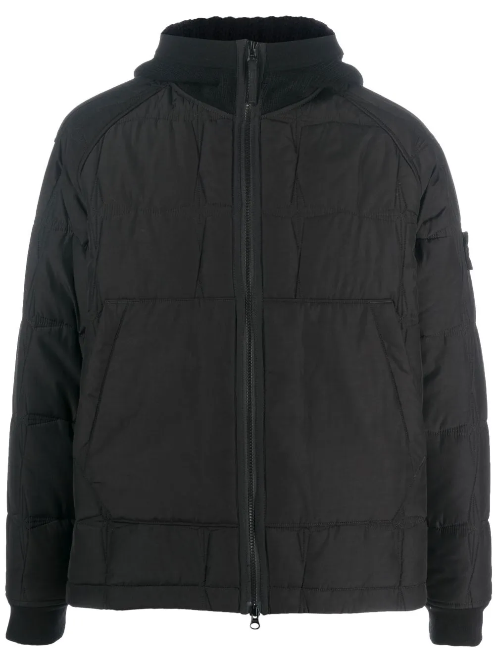 

Stone Island Compass hooded padded jacket - Black