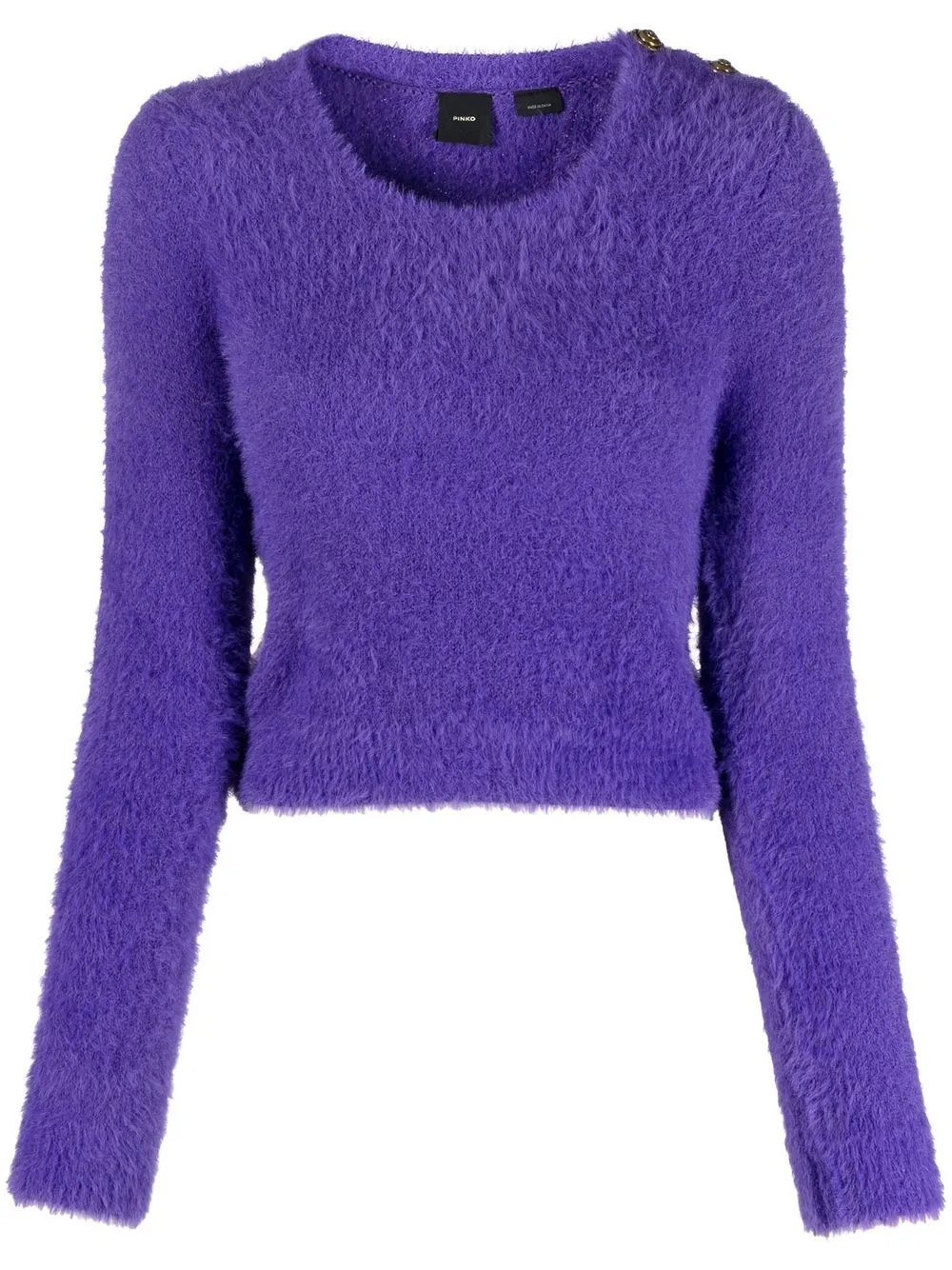 

PINKO mohair-effect cropped jumper - Purple