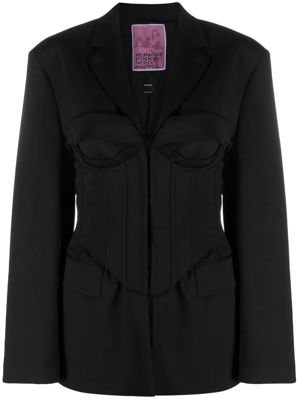 

PINKO x Patrick McDowell bustier-style blazer - Black