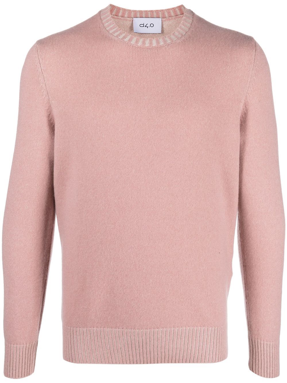 

D4.0 ribbed-knit crew neck jumper - Pink