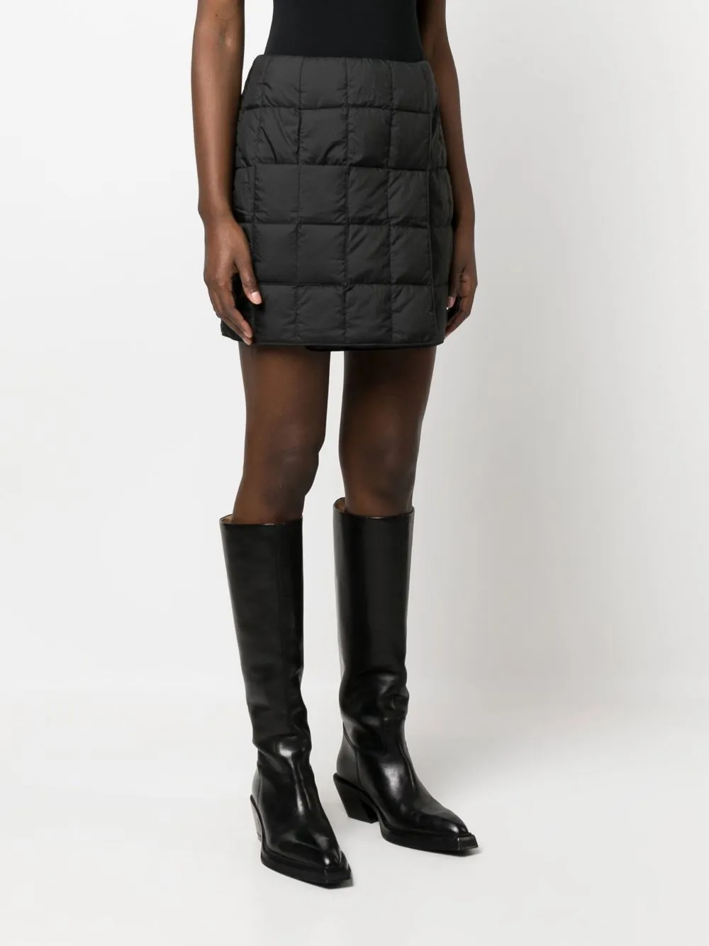 Ienki Ienki Quilted Mini Skirt In Micro Black