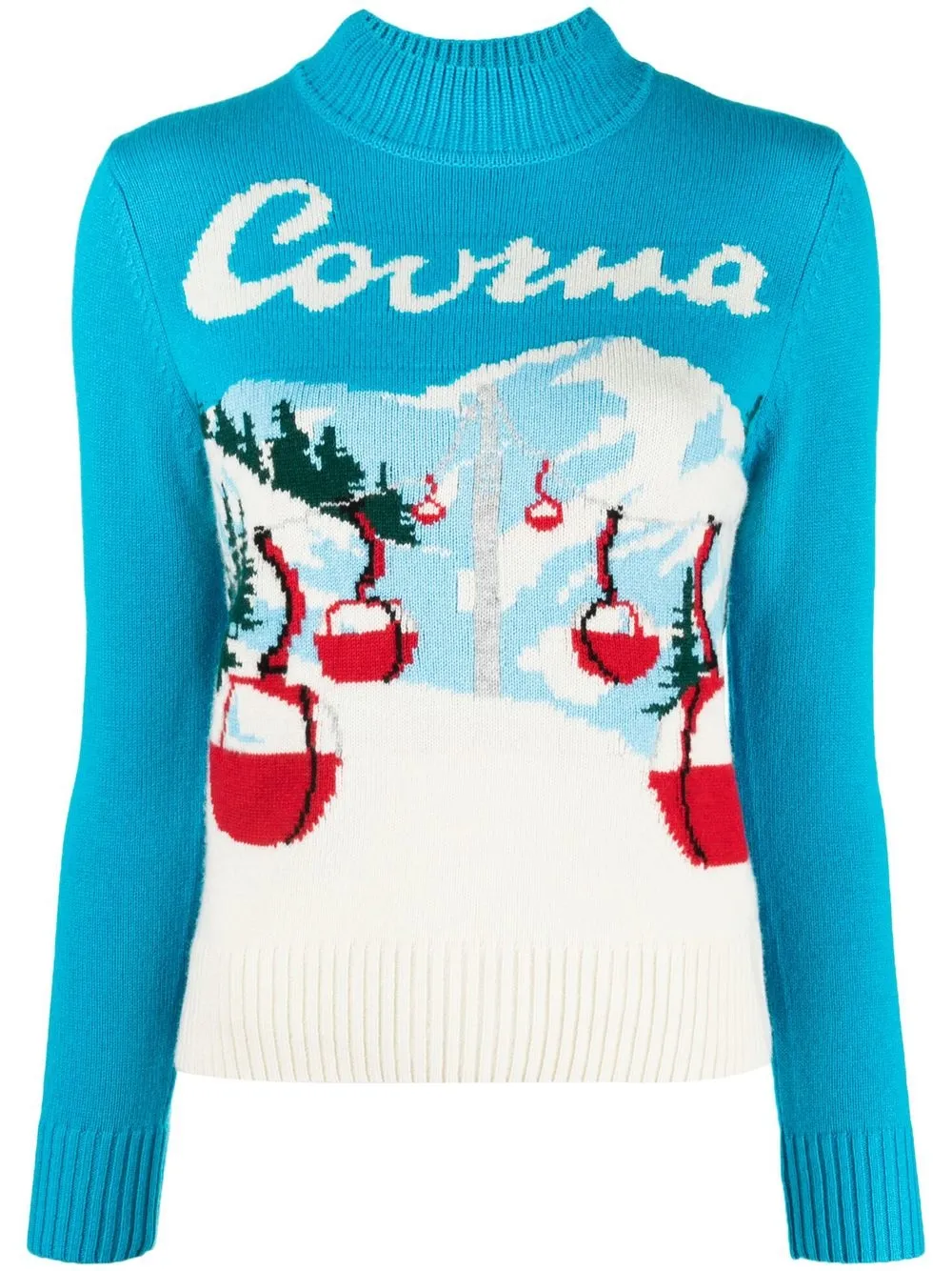 

MC2 Saint Barth jacquard-pattern jumper - Blue