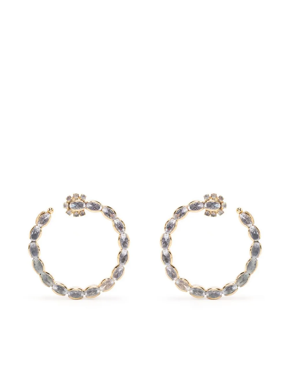 

Gas Bijoux Riviera crystal-embellished hoop earrings - Gold