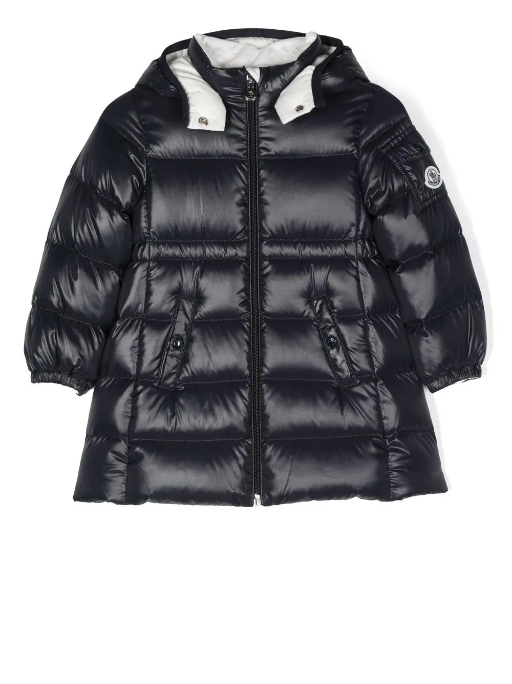 

Moncler Enfant abrigo capitonado con capucha - Azul