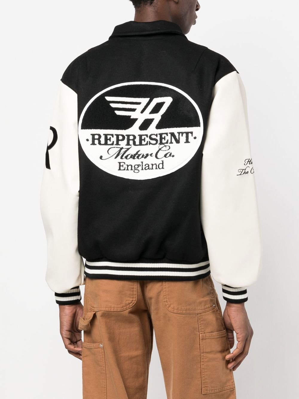 Represent Varsity Jacket Black & White