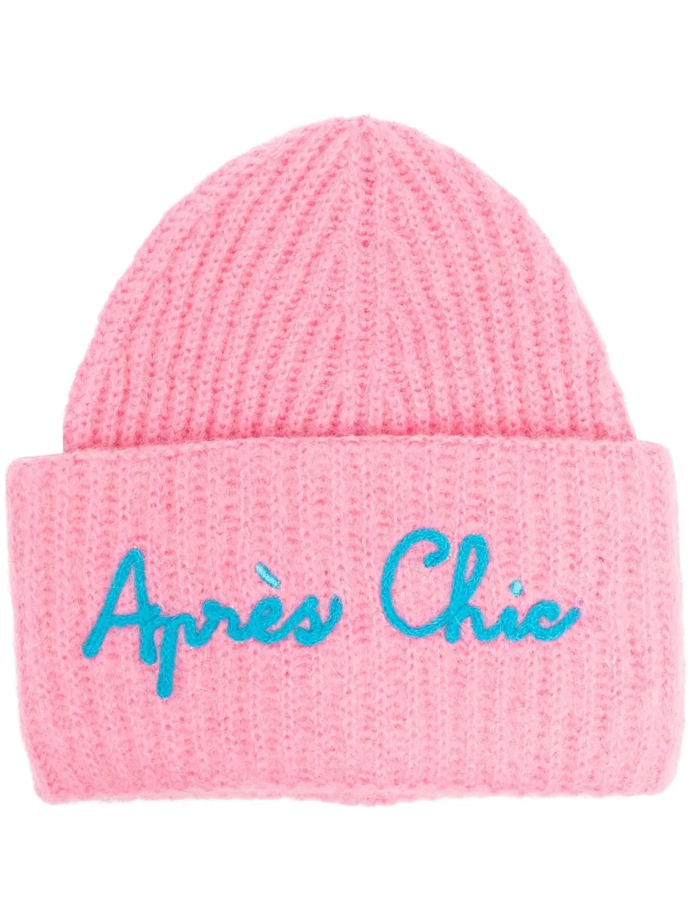 

MC2 Saint Barth Wengen slogan-embroidered beanie - Pink