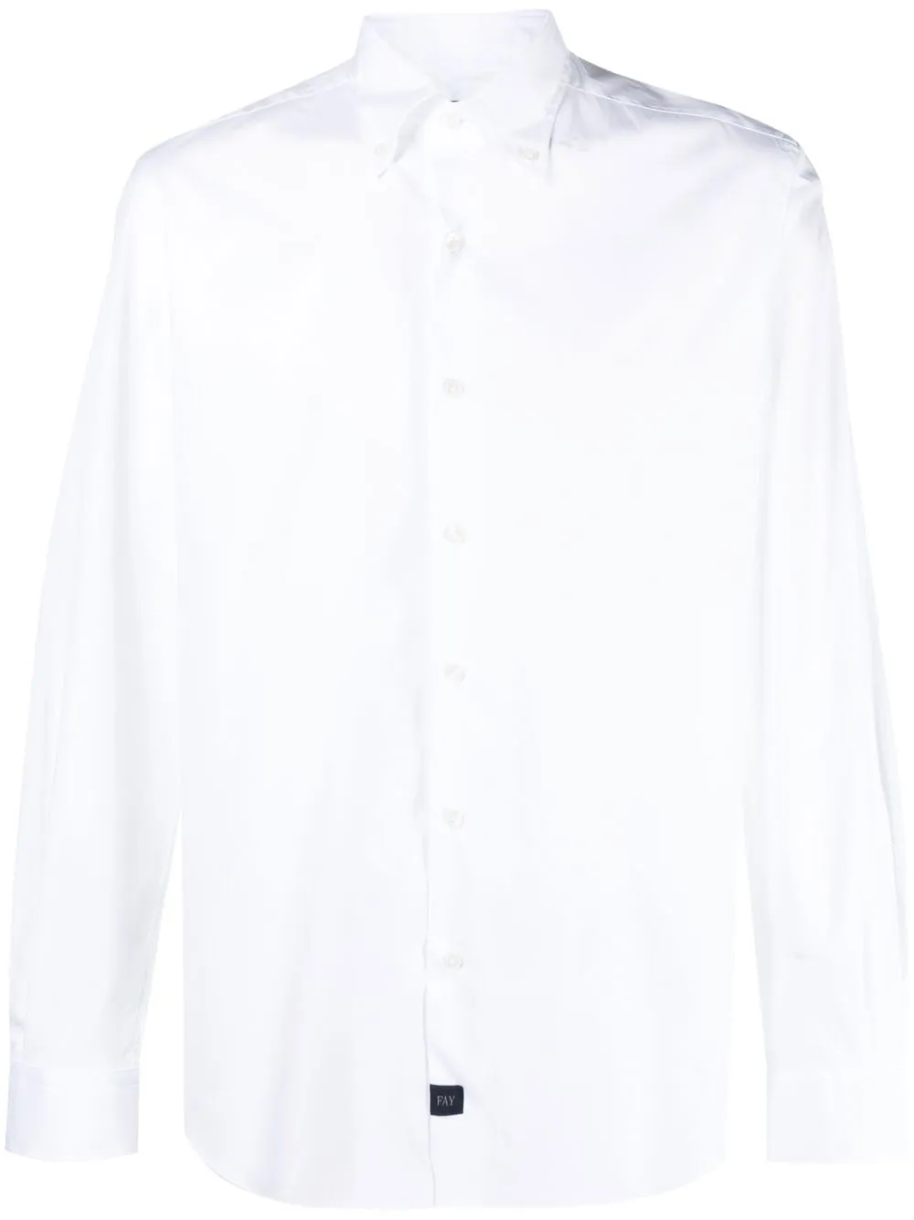 

Fay logo-patch shirt - White