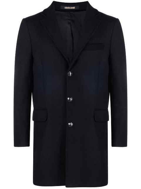 Roberto Cavalli single-breasted wool-cashmere coat