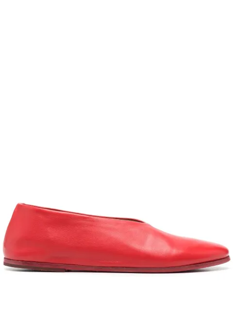 leather ballerina shoes