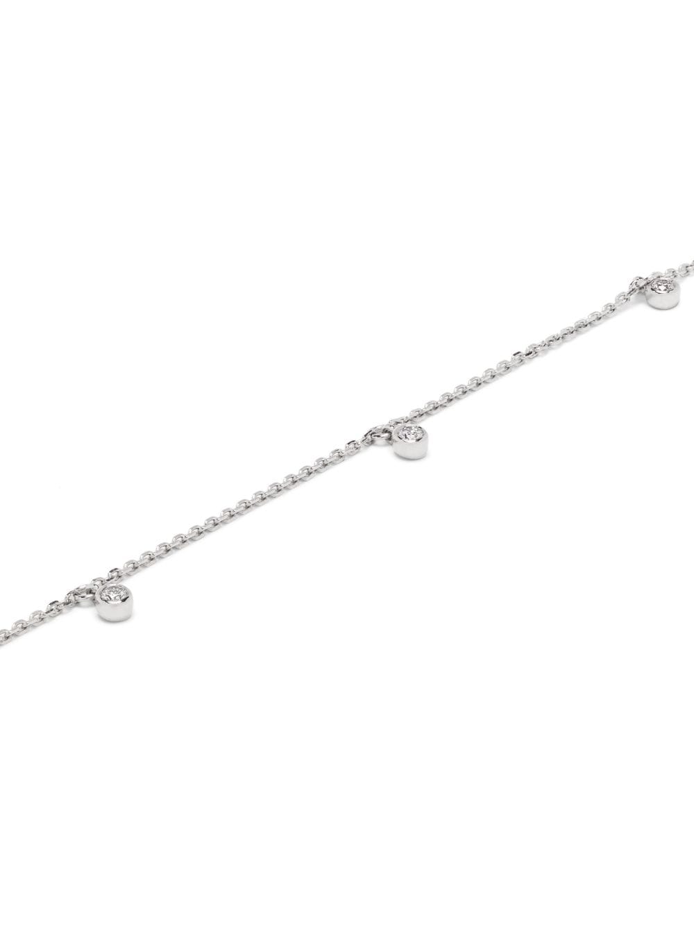 Shop Maria Black 14kt White Gold Moreno Diamond Necklace In Silver