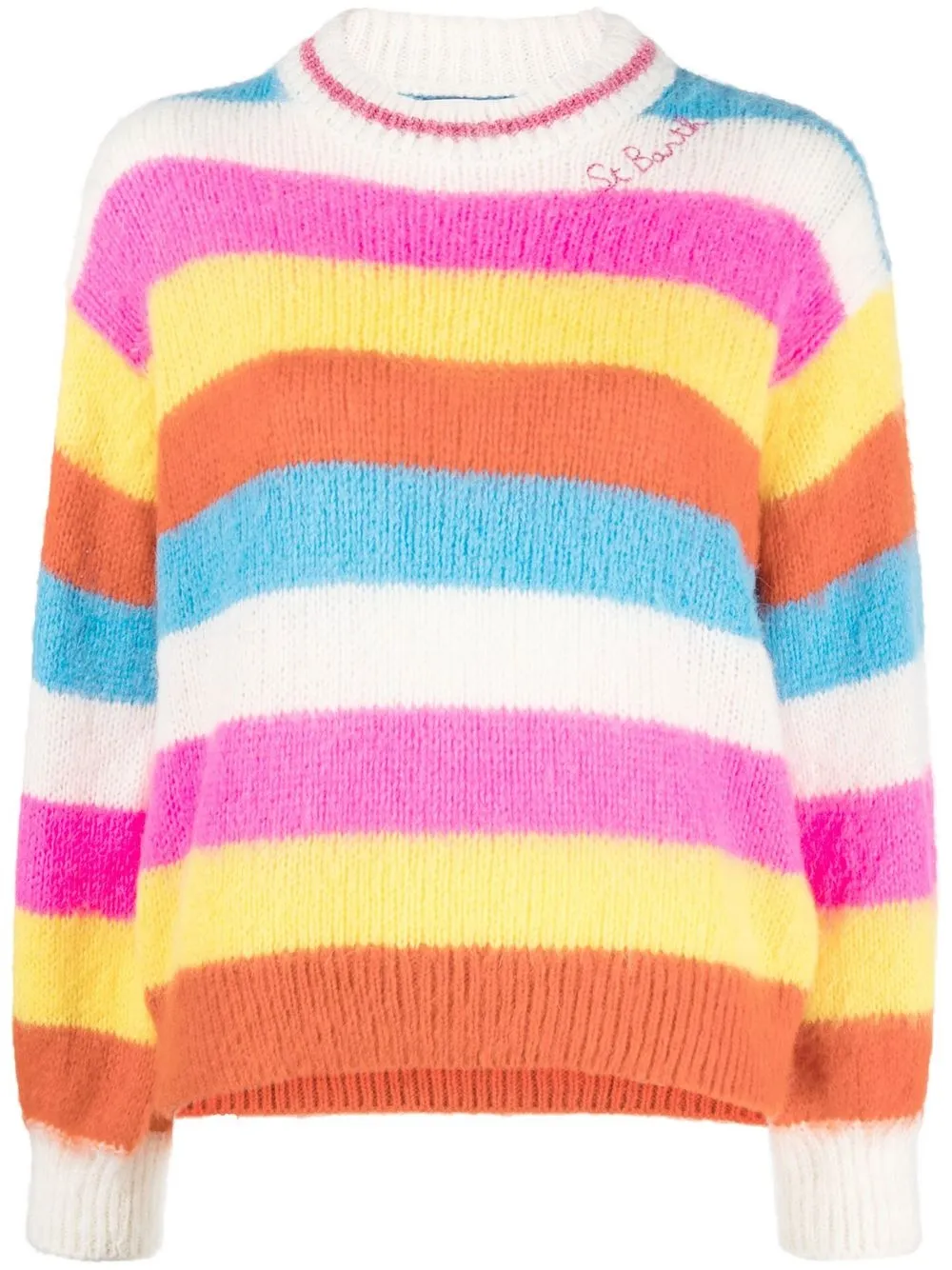 

MC2 Saint Barth colour-block stripe sweater - Blue