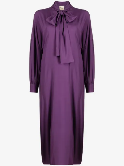 PAULA vestido midi con detalle de mascada