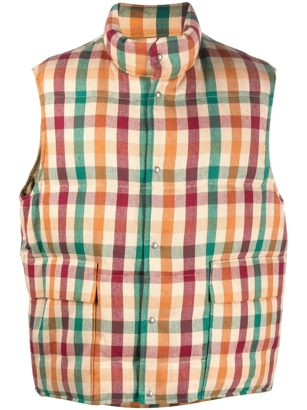 

visvim check-pattern down-filled gilet - Neutrals