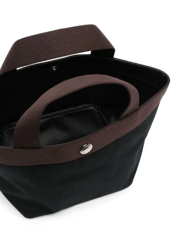 Chapelier made in France ハンドバッグ　黒 Hervé Chapelier ボタン ハンドバッグ | ブラック | FARFETCH JP