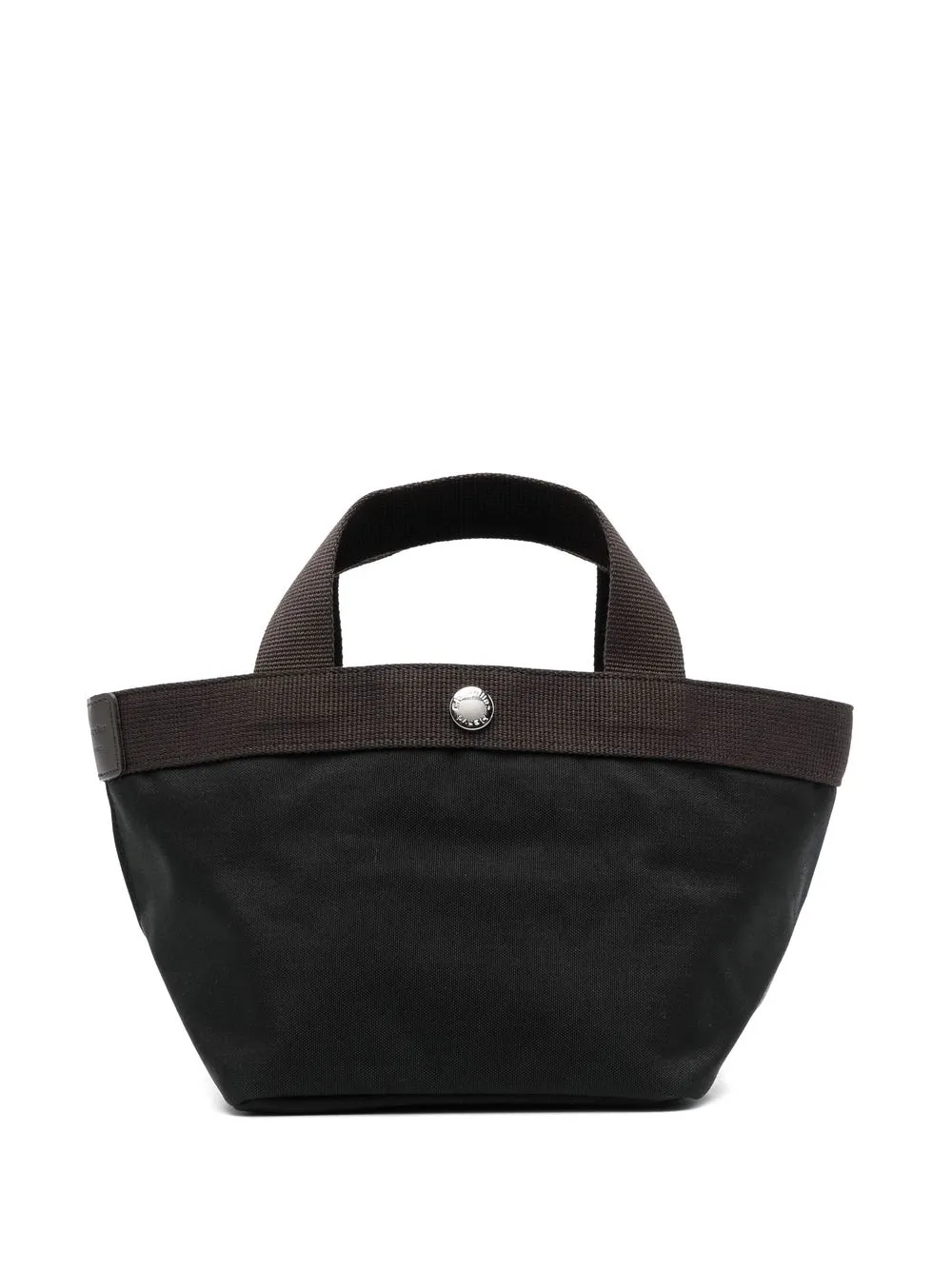 Herve Chapelier Small Button-fastening Tote Bag In Black