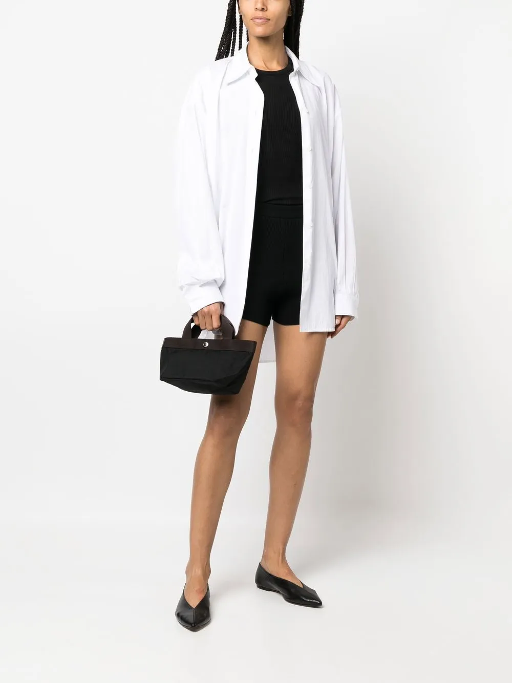 Hervé Chapelier Kleine shopper - Zwart
