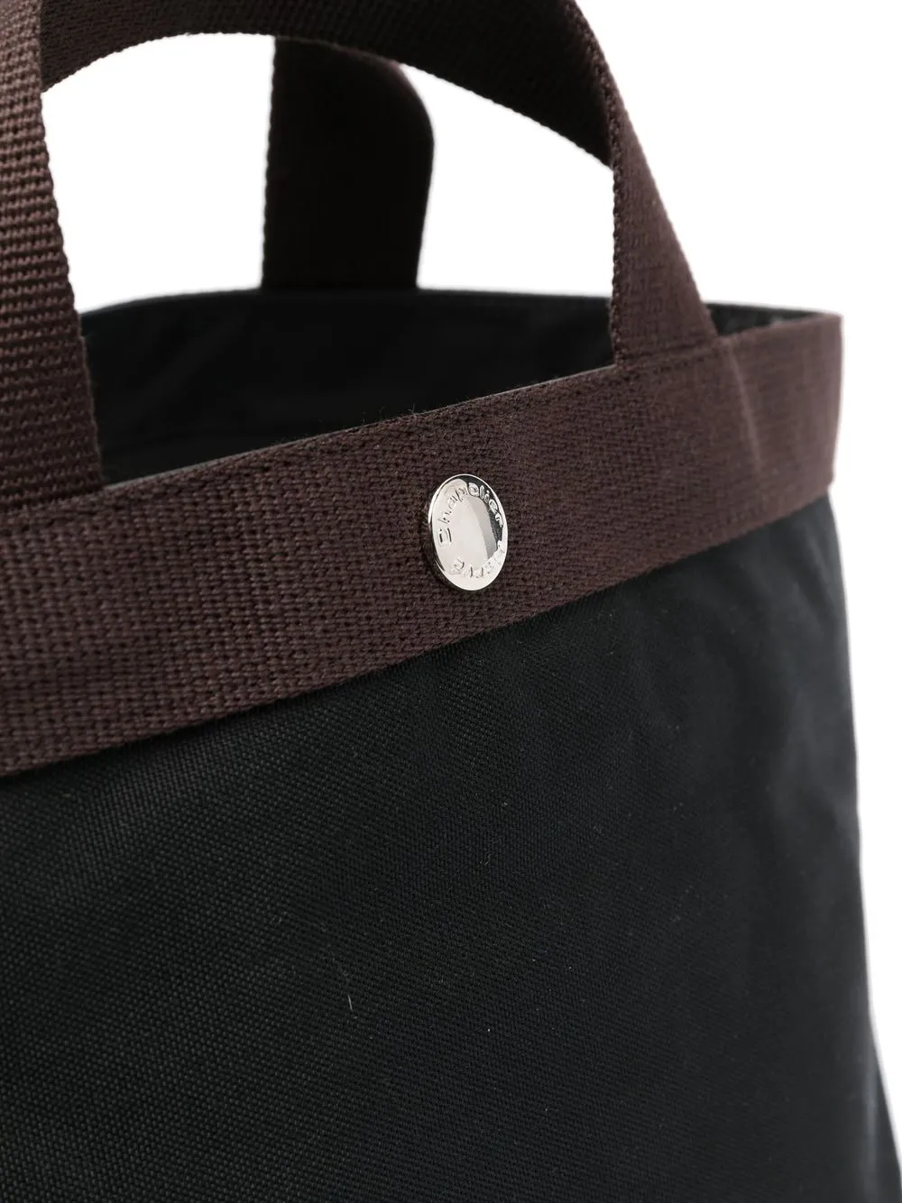 Herve Chapelier Small Button-fastening Tote Bag In Black