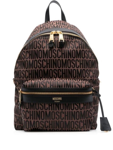 Moschino logo-print backpack 