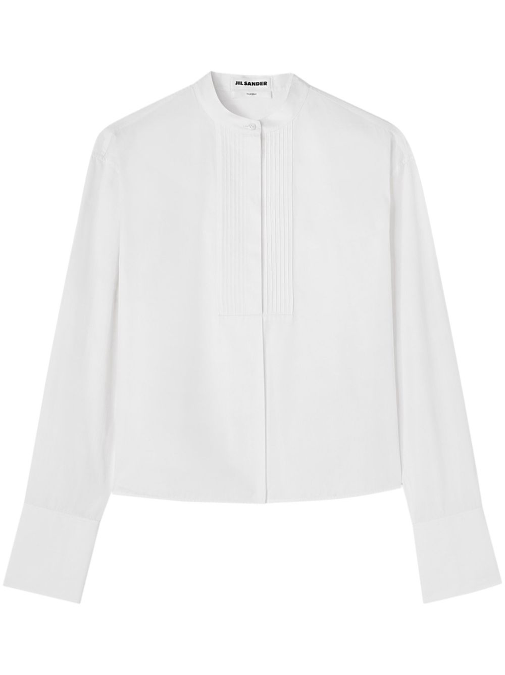 Jil Sander band-collar cotton shirt - White