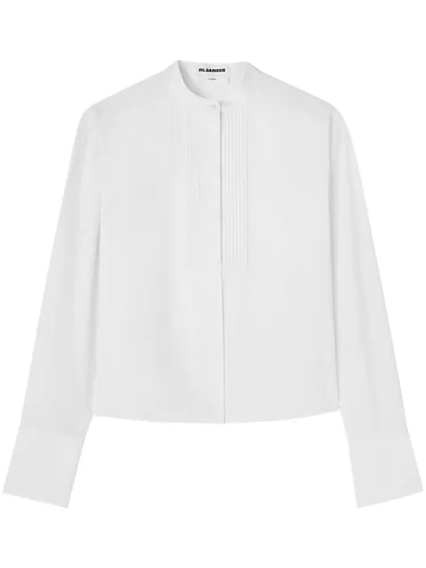 Jil Sander band-collar cotton shirt