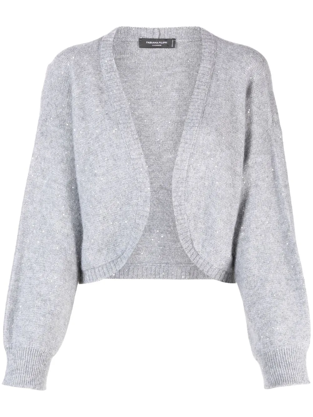 

Fabiana Filippi sequin-embellished open cardigan - Grey