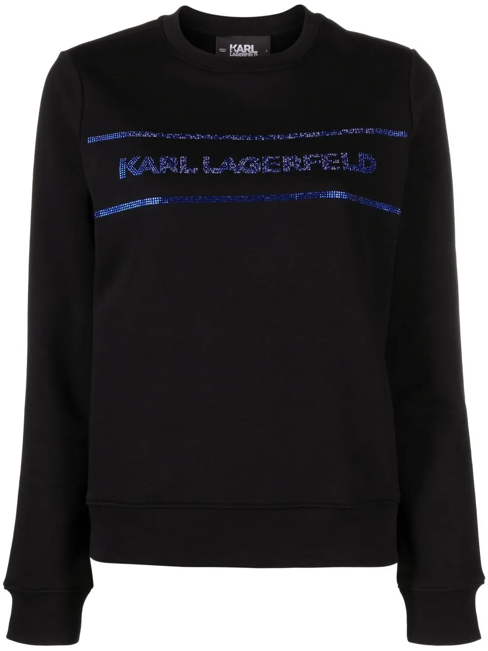 

Karl Lagerfeld logo-embroidered jumper - Black